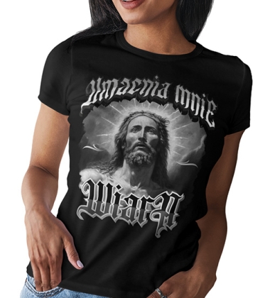 Koszulka damska Umacnia  Mnie Wiara